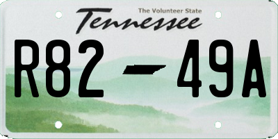 TN license plate R8249A