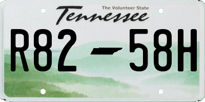 TN license plate R8258H