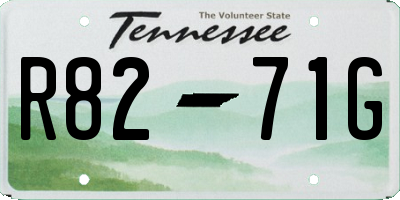 TN license plate R8271G