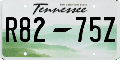 TN license plate R8275Z