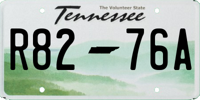TN license plate R8276A