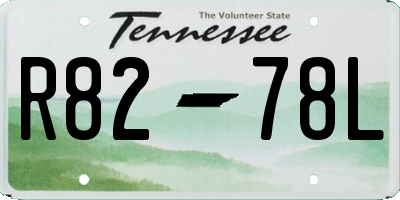 TN license plate R8278L