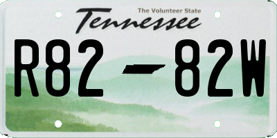 TN license plate R8282W