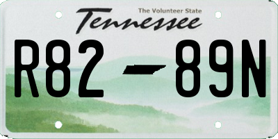 TN license plate R8289N