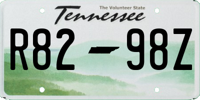 TN license plate R8298Z