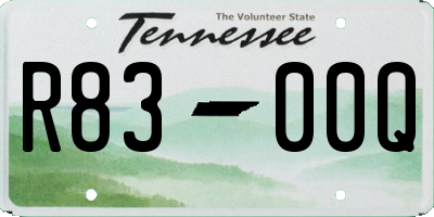 TN license plate R8300Q