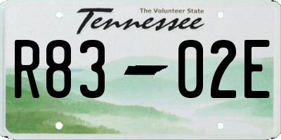 TN license plate R8302E