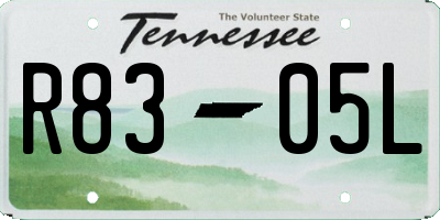 TN license plate R8305L
