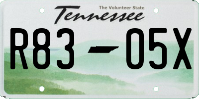 TN license plate R8305X