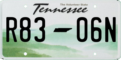 TN license plate R8306N