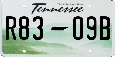 TN license plate R8309B