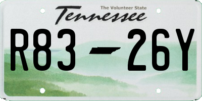 TN license plate R8326Y