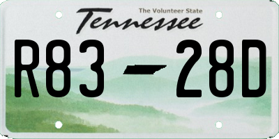 TN license plate R8328D