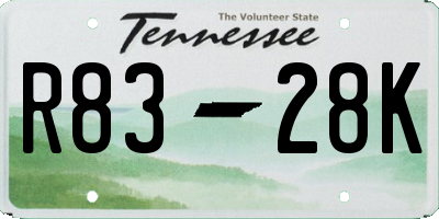TN license plate R8328K