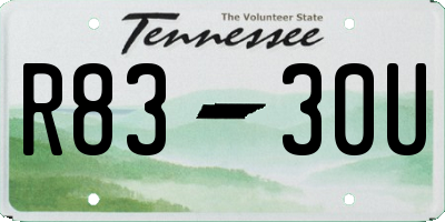 TN license plate R8330U