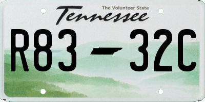 TN license plate R8332C