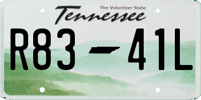TN license plate R8341L