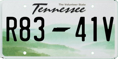TN license plate R8341V