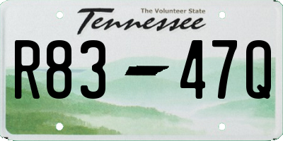 TN license plate R8347Q