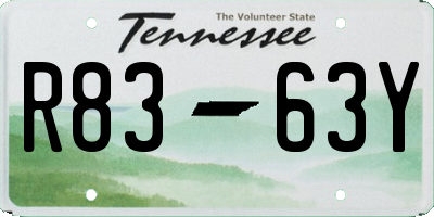 TN license plate R8363Y