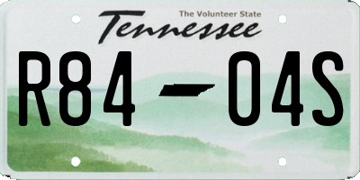 TN license plate R8404S