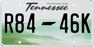TN license plate R8446K