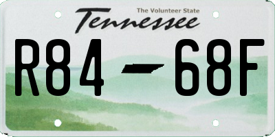 TN license plate R8468F