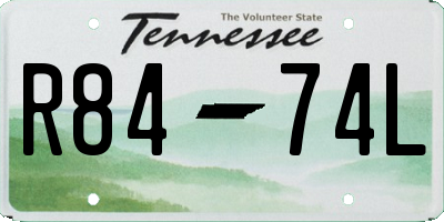 TN license plate R8474L