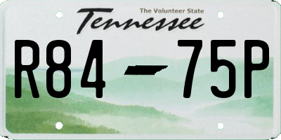 TN license plate R8475P