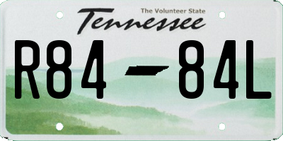 TN license plate R8484L