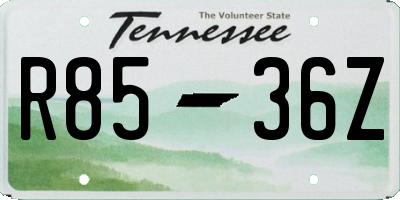 TN license plate R8536Z
