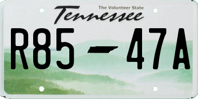 TN license plate R8547A