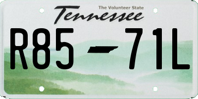 TN license plate R8571L