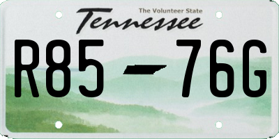 TN license plate R8576G