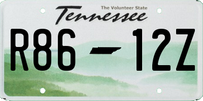 TN license plate R8612Z
