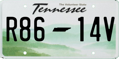 TN license plate R8614V
