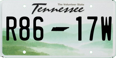 TN license plate R8617W