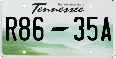 TN license plate R8635A