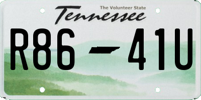 TN license plate R8641U