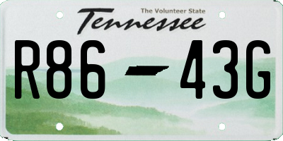 TN license plate R8643G