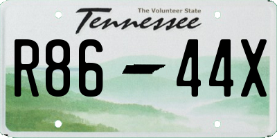 TN license plate R8644X