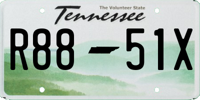 TN license plate R8851X