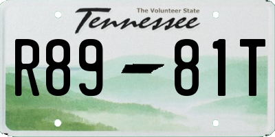 TN license plate R8981T