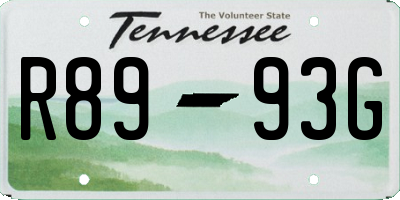 TN license plate R8993G