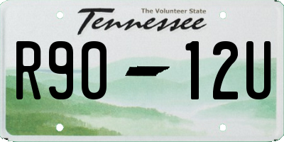 TN license plate R9012U