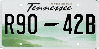 TN license plate R9042B