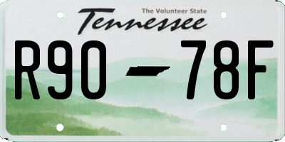 TN license plate R9078F