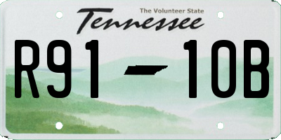 TN license plate R9110B