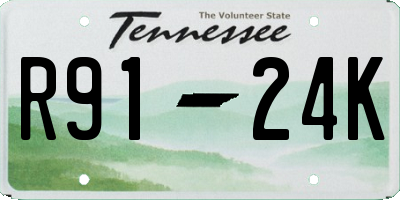 TN license plate R9124K