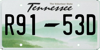 TN license plate R9153D